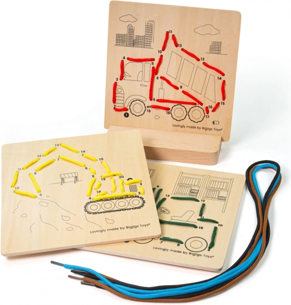 Lacer selon les numéros – engins de chantier BIGJIGS TOYS