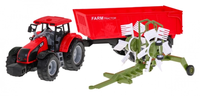 Tracteur avec remorque basculante pour enfant 3+ Pièces mobiles + Friction motrice