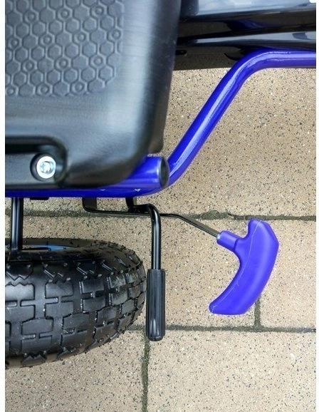 Kart à pédales pneumatique + Pneus gonflables + Siège réglable – Bleu