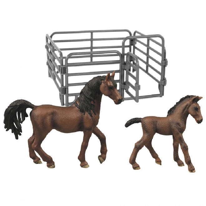 Ensemble de jouets chevaux avec enclos