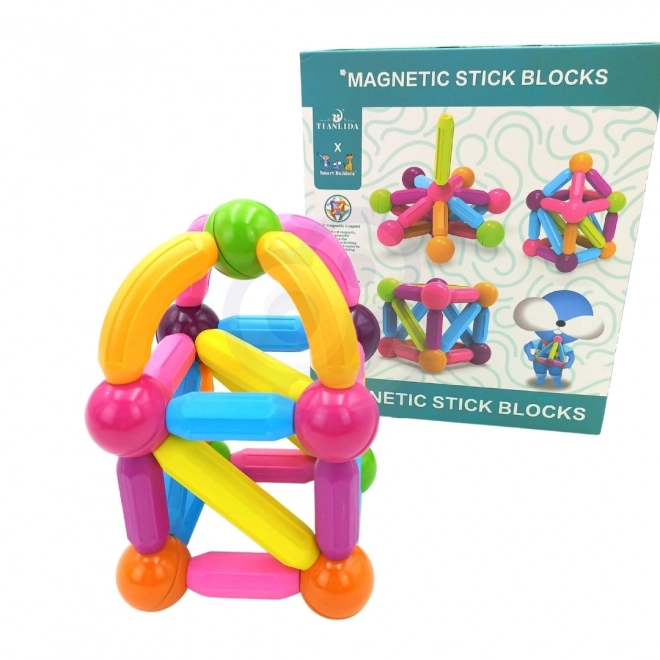 Woopie ensemble de construction éducatif magnétique, 38 pièces