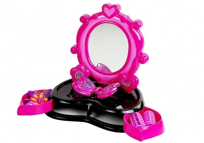 Coiffeuse avec tresseuse et miroir