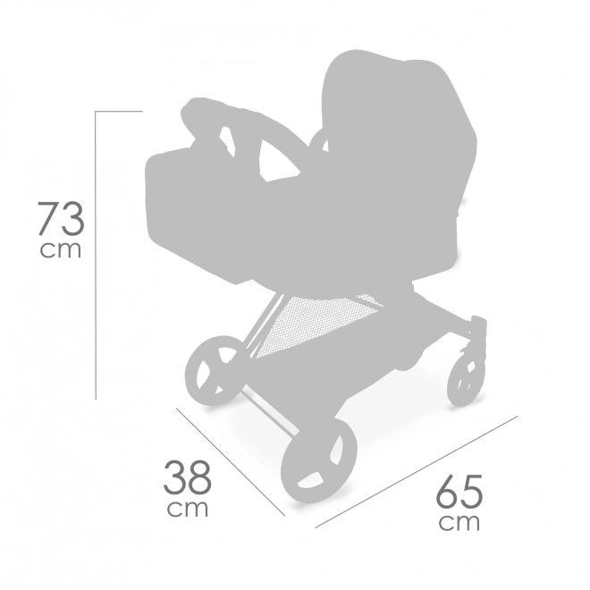 DeCuevas 81777 Poussette pliable pour poupées 3 en 1 avec sac à dos CITY X 2024 - 73 cm