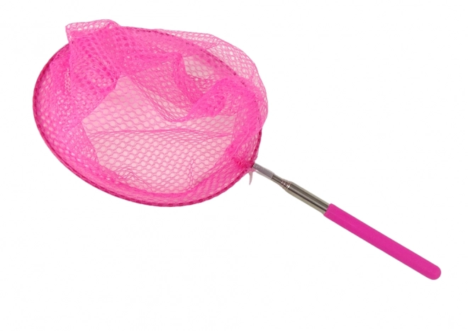 Filet télescopique pliant pour papillons et insectes 85cm - rose