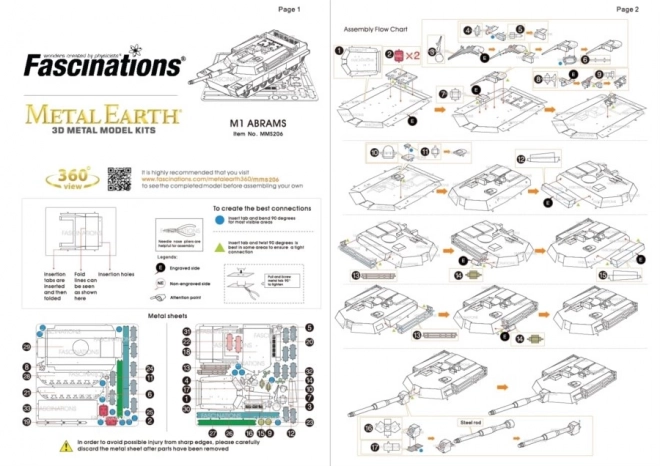Puzzle 3D char M1 Abrams de Metal Earth