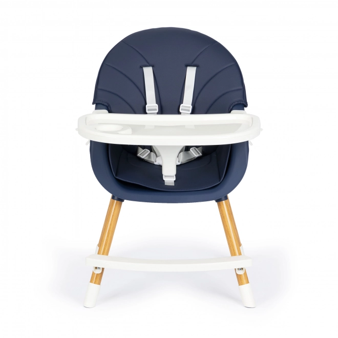 Chaise Haute Ecotoys 2-en-1 bleue