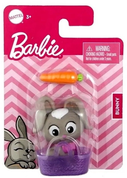 Mattel Barbie lapin dans un panier avec une carotte