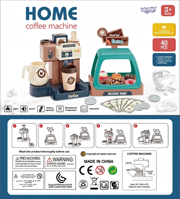 Cafetière ludique pour enfants avec accessoires WOOPIE