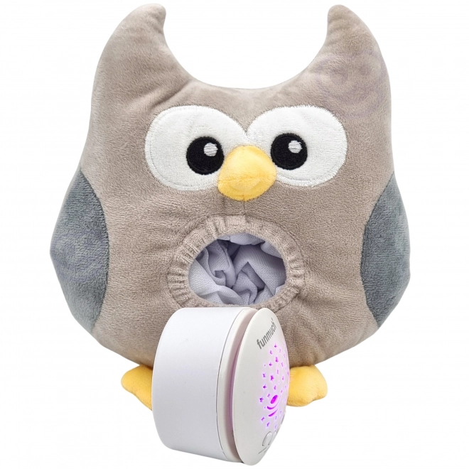 Berceuse peluche hibou avec projecteur 2 en 1 - 10 berceuses