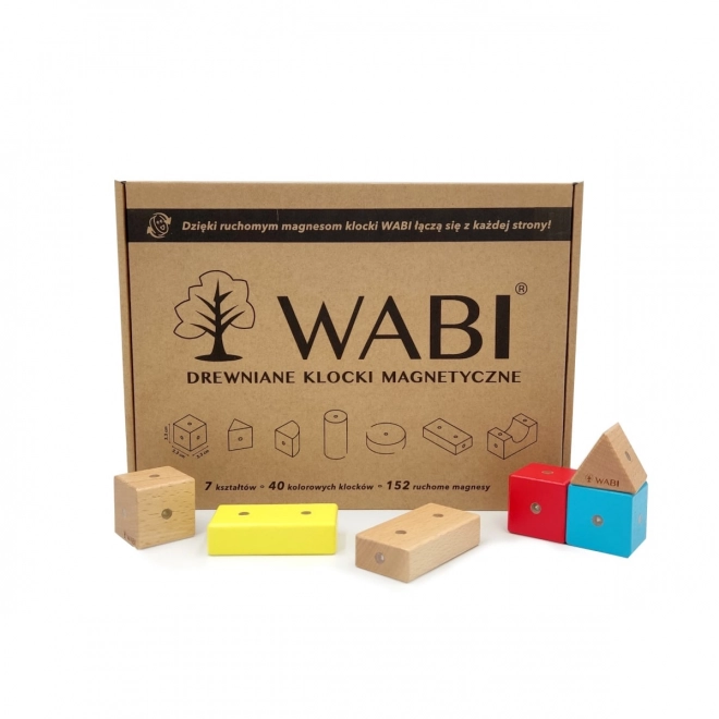 Blocs magnétiques en bois WABI 40 pièces