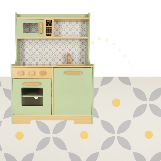 Cuisinière en bois MDF menthe pour enfants