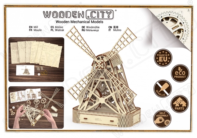 WOODEN CITY Puzzle 3D Moulin 222 pièces