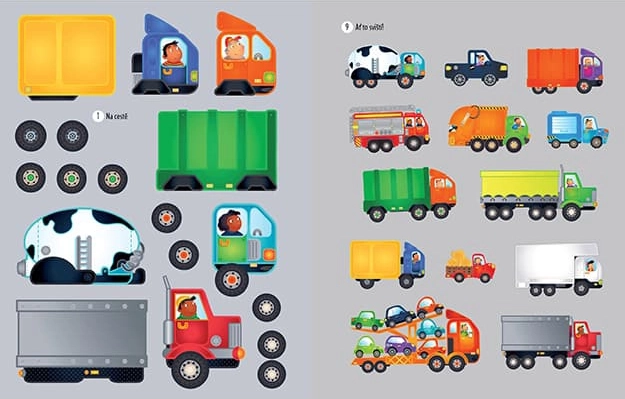 Livre d'autocollants Camions