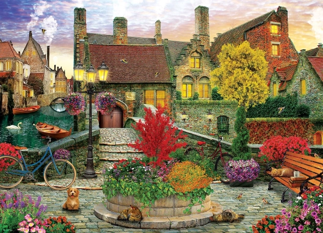 Puzzle La vie dans la vieille ville 1000 pièces