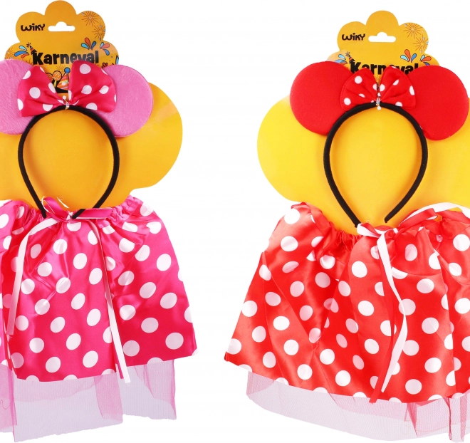 Ensemble de carnaval souris à pois