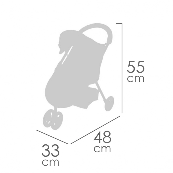 DeCuevas 90251 Poussette de sport pour poupées tricycle GALA 2023 - 55 cm