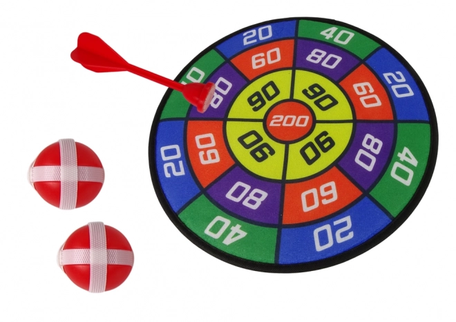 Jeu d'adresse Dart avec cible et balles à velcro
