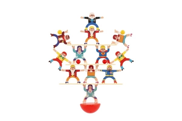 Jeu de balance mini Hercule en plastique 26 pièces 3 couleurs dans une boîte 21x19x3,5cm