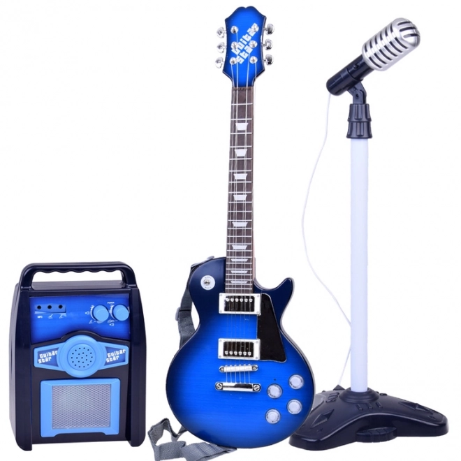 Guitare électrique avec microphone et amplificateur pour enfants Karaoke