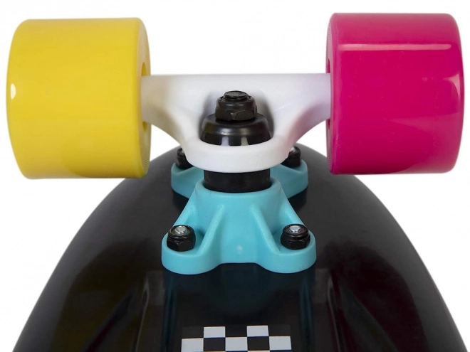 Pennyboard rétro coloré à motif damier