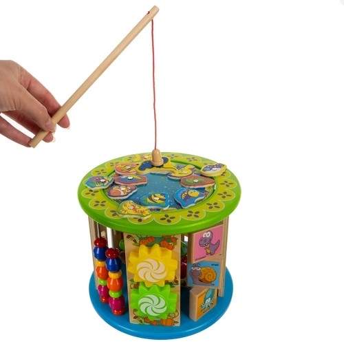 Cube en bois avec jeux pour enfants