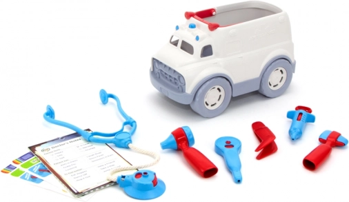 Green Toys ambulance avec équipement médical