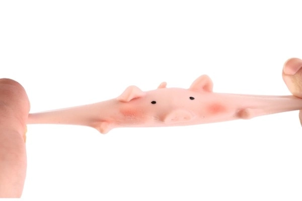 Cochonnet anti-stress en silicone 6cm 4 types 24pcs en boîte