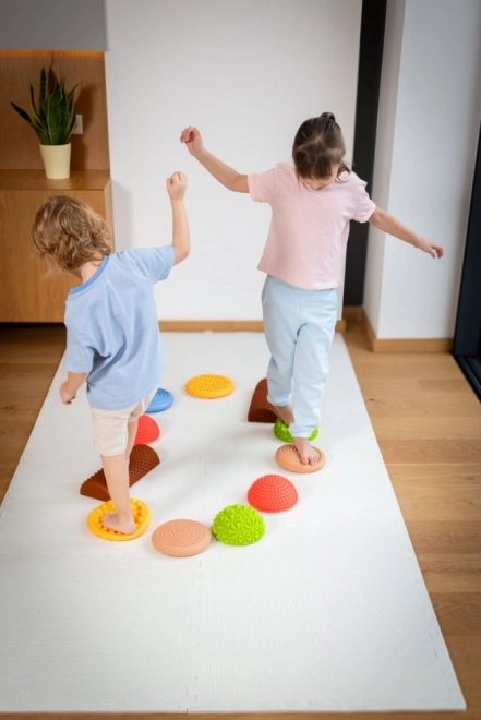 Piste sensorielle pastel de santé 11 éléments