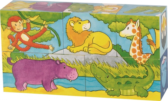 Blocs en bois Safari et Arctique, 5 blocs
