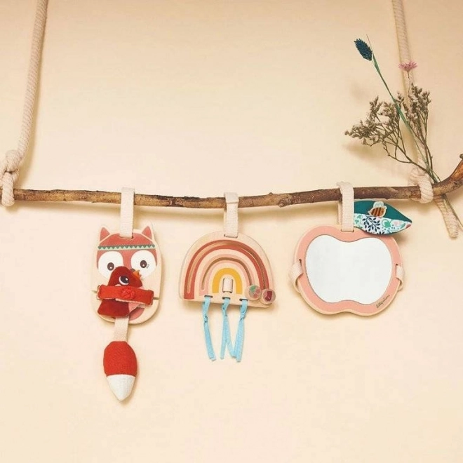 Lilliputiens - Jouets suspendus en bois Renard Alice 9 mois+