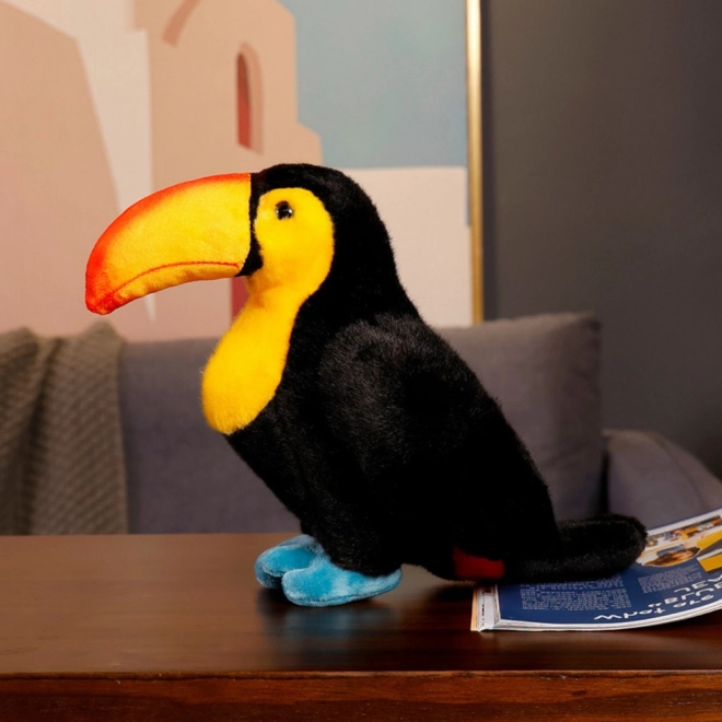 Jouet en peluche toucan 25 cm noir