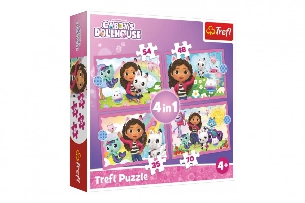 Puzzle 4v1 Maison du chaton Gabi 4+