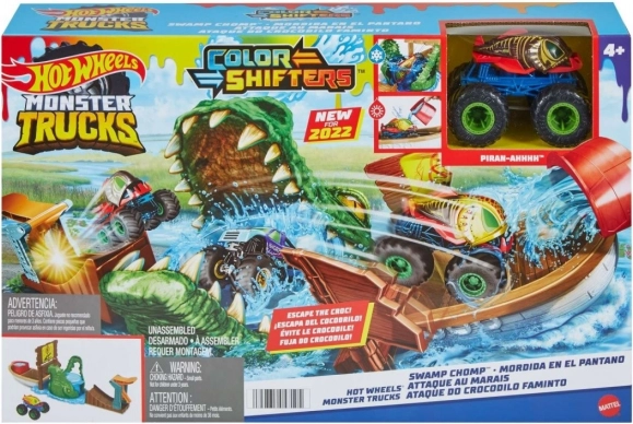 HOT WHEELS MONSTER TRUCKS Color Shifters – mâchoires de crocodile set de jeu