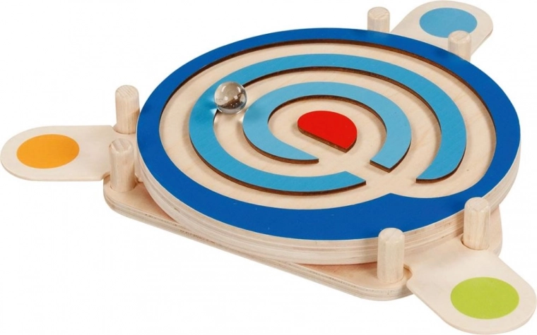 Labyrinthe circulaire coloré pour le jeu et l’apprentissage
