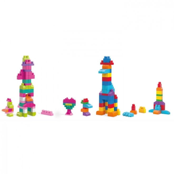 MEGA BLOKS grande pochette avec 60 gros blocs, rose