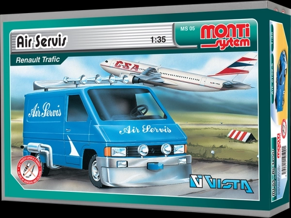 Kit de Construction Monti System MS 05 Air Service Renault Trafic 1:35 en boîte 22x15x6cm