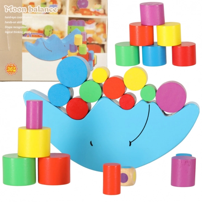 Jeu d'équilibre en bois Montessori - Lune
