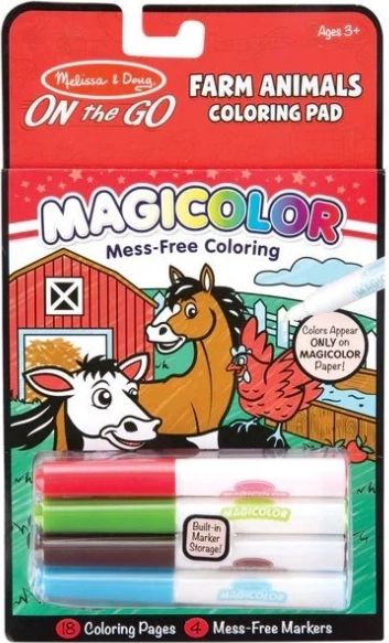 Melissa & Doug Magicolor livre de coloriage de voyage – ferme