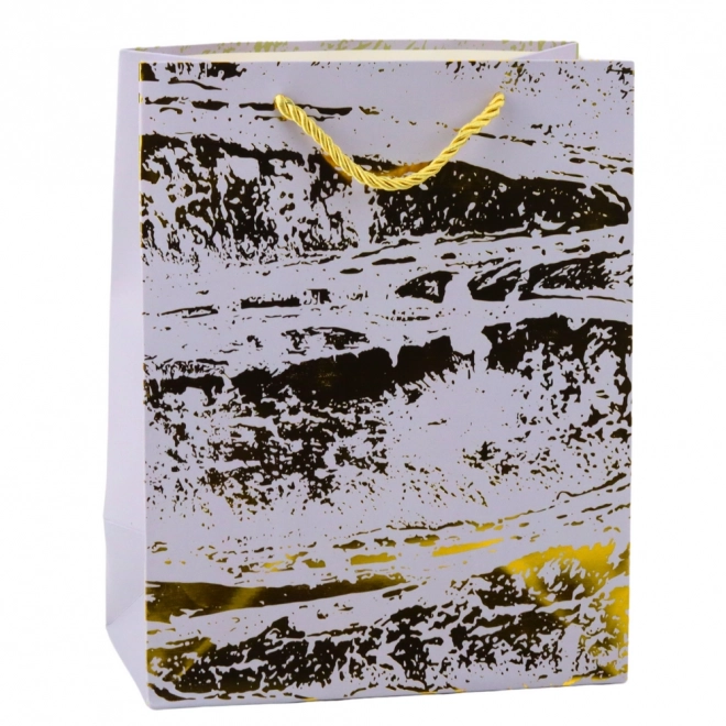 Sac cadeau élégant avec décoration dorée 23 x 18 x 10 cm