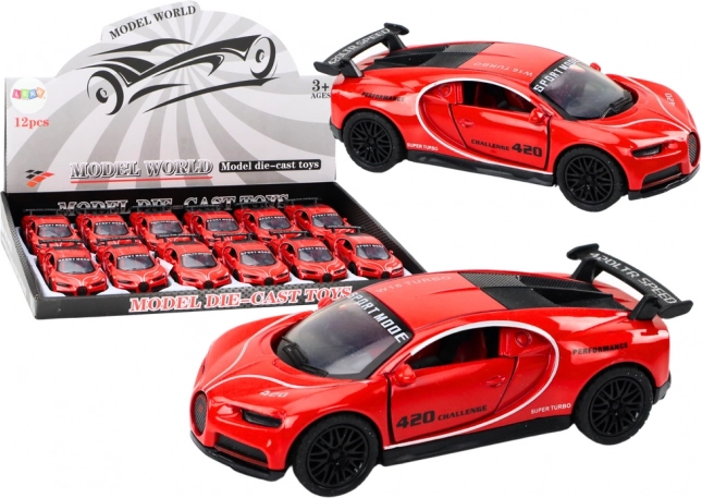 Voiture de sport rouge 1:32 à propulsion par friction