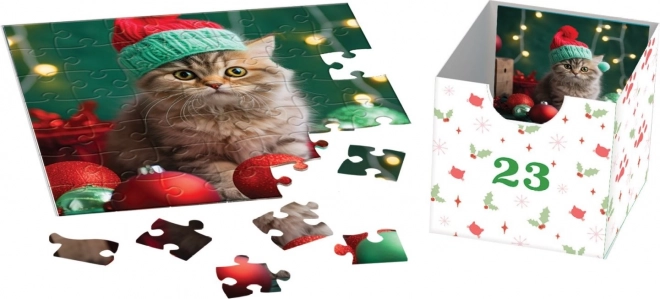 Calendrier de l'Avent puzzle Barbes de Noël