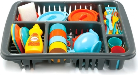 Set de vaisselle pour petites ménagères avec égouttoir