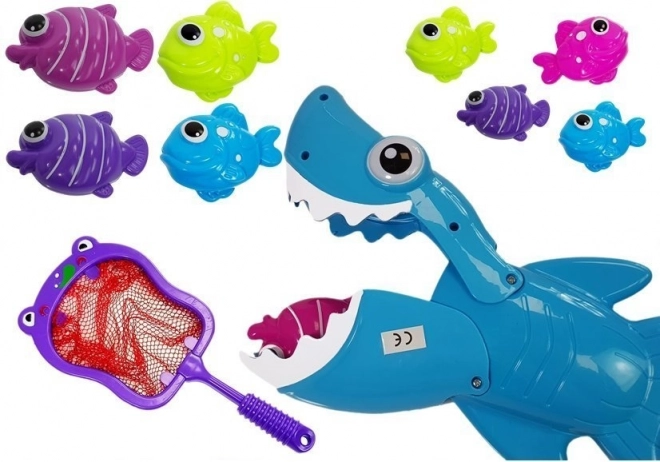 Filet de pêcheur de poisson pour le bain avec jeu de pêche de requin