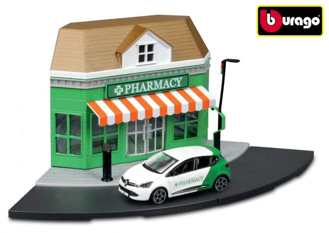 Bburago ville 1:43 18-31511 Pharmacie