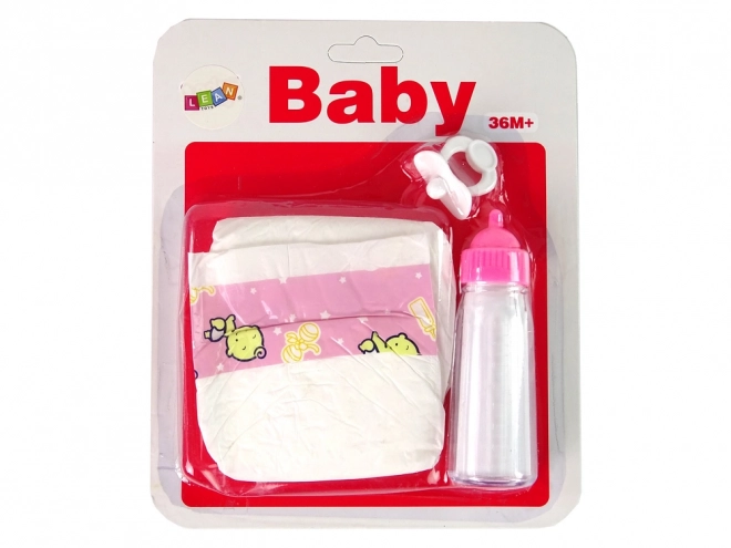 Kit d'accessoires pour poupées Tétine Biberon Couches