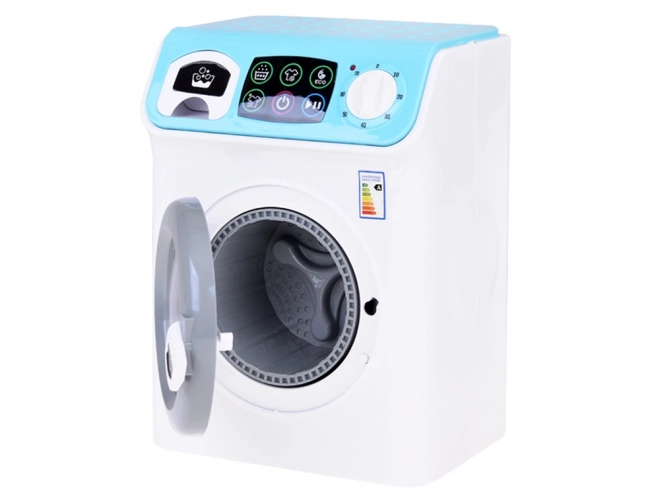 Lave-linge pour enfants avec panneau tactile et effets bleus