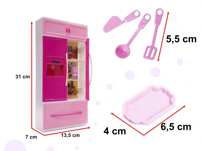 Cuisine pour poupées 4-modules avec effets LED