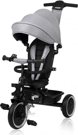 Tricycle enfant LIONELO Berry Grey Stone avec siège pivotant