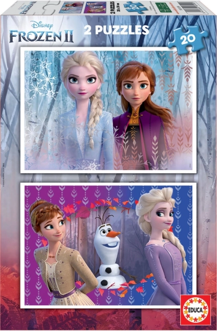 Puzzle La Reine des neiges 2 par EDUCA, 2×20 pièces