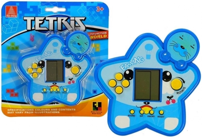 Jeu électronique TETRIS en forme d’étoile – bleu